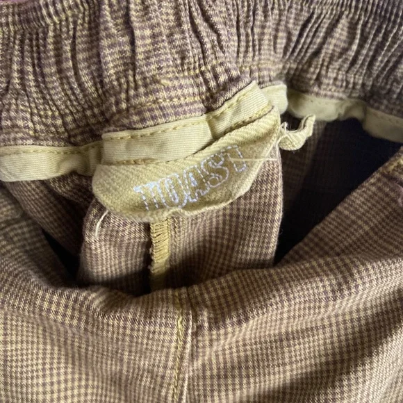 Alix Cotton Check Trousers | Golden Olive, Medium - Picture 7 of 10